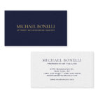 Elegant  Navy Blue Leather Look Professional