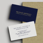 Elegant Navy Blue Leather Look Professional
