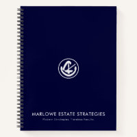 Elegant Navy Blue Legal Theme Notebook