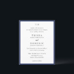 Elegant Navy Blue Monogram Budget Wedding Invite<br><div class="desc">Modern wedding invitations featuring a clean design with serif and script fonts.</div>