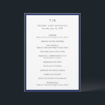 Elegant Navy Blue Monogram Modern Wedding Programme<br><div class="desc">Modern wedding programs featuring a clean design with serif and script fonts.</div>