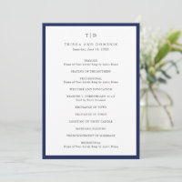 Elegant Navy Blue Monogram Modern Wedding
