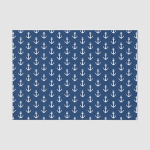 Elegant navy blue nautical anchor gift filler tissue paper