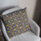 Elegant Navy Blue Orange American MoJo Pillow