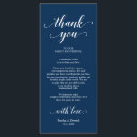 Elegant Navy Blue, Place Setting Thank You Card<br><div class="desc">This is the Modern beautiful Elegant, in Navy Blue font, Place Setting Thank You Cards. Share the love and show your appreciation to your guests, when they sit down at their seat and read this personalised charming thank you place setting card. It's a wonderful way to kick off your special...</div>