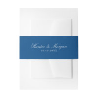 Elegant Navy Blue Script Names Wedding