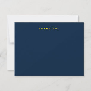Elegant Navy Blue Thank You Note Card