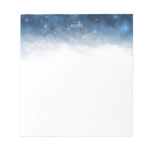 Elegant Navy Blue Watercolor Splash Personalised Notepad