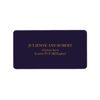 Elegant Navy Blue Wedding Address Labels