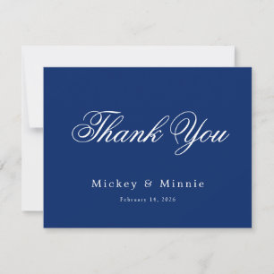 Elegant Navy Blue Wedding Appreciation Card