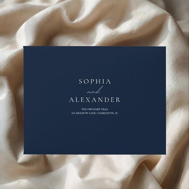 Elegant Navy Blue Wedding Envelopes | Minimalist  (Creator Uploaded)