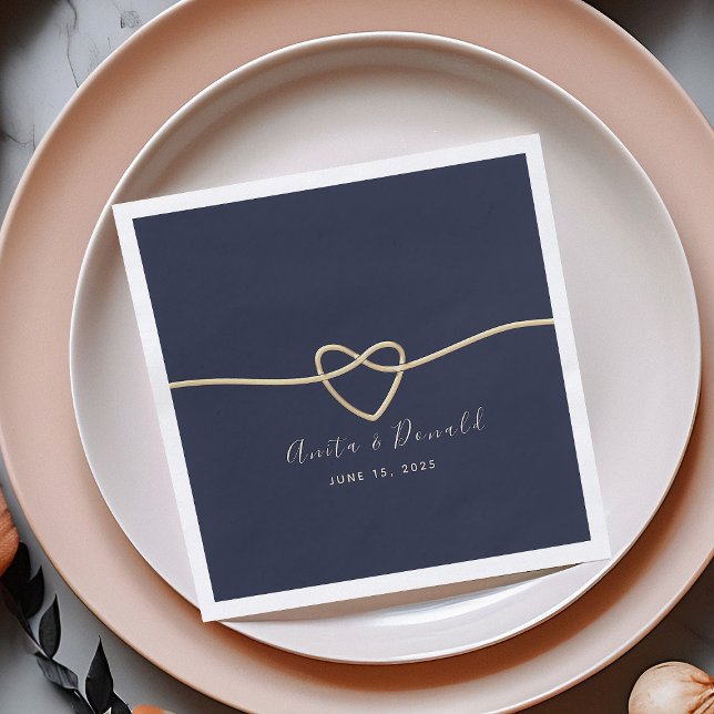 Elegant Navy Blue Wedding Napkins  (Creator Uploaded)
