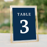 Elegant Navy Blue Wedding Table Number<br><div class="desc">Elegant navy blue wedding table numbers. Personalise the number and add as many tables as you need. For more matching products please be sure to check our collections.</div>