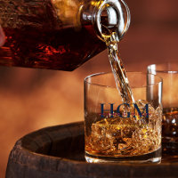 Elegant Navy Burgundy Gold 3 Letter Monogram Logo