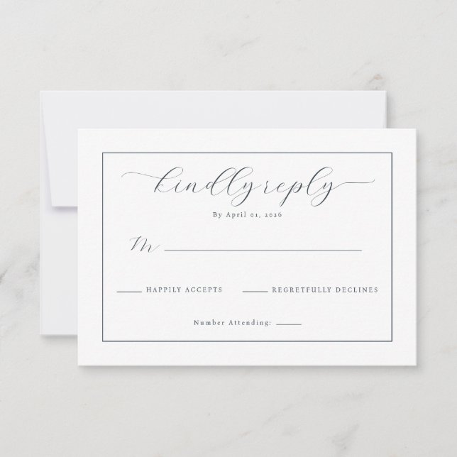 Elegant Navy Calligraphy Template (Front)
