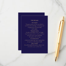 Elegant Navy Enclosure Card
