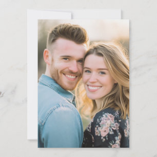 Elegant Navy Floral Photo Invitation