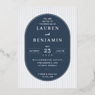 Elegant Navy Formal Invitation