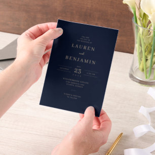 Elegant Navy Formal Invitation