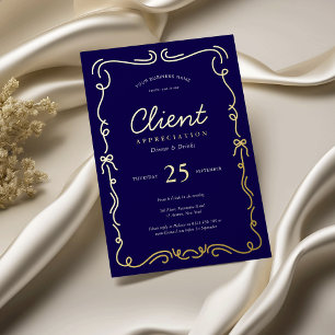Elegant Navy & Gold Corporate Client Appreciation