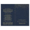 Elegant Navy & Gold Falling Stars Wedding Program