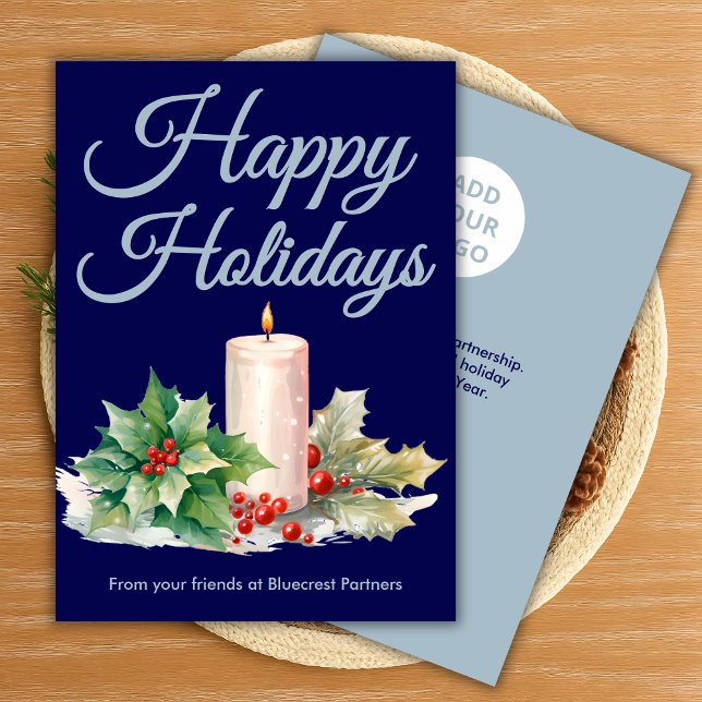 Elegant Navy Holiday Greeting (Creator Uploaded)