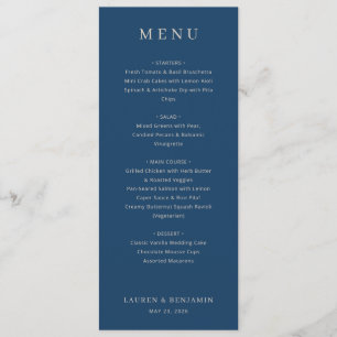 Elegant Navy Menu Template