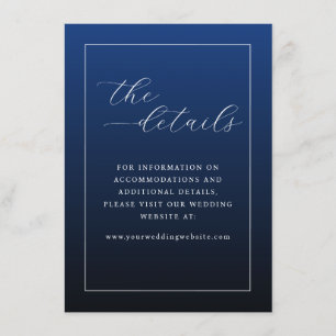 Elegant Navy Minimalist Calligraphy Enclosure Card