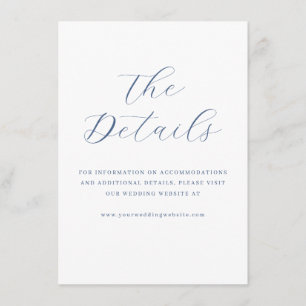 Elegant Navy Minimalist Calligraphy Enclosure Card