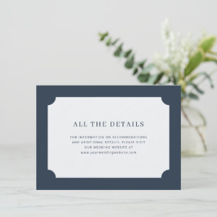 Elegant Navy Minimalist Enclosure Card