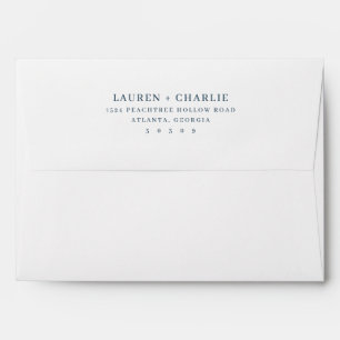 Elegant Navy Minimalist Envelope