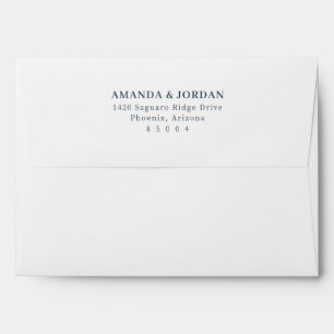 Elegant Navy Minimalist Envelope