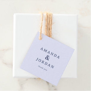 Elegant Navy Minimalist Thank You Favour Tags