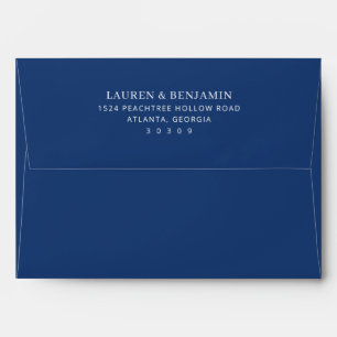 Elegant Navy Minimalist Typographic Envelope