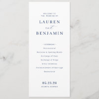 Elegant Navy Minimalist Wedding Ceremony
