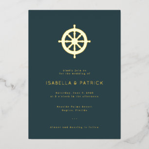 Elegant Navy Nautical Wheel