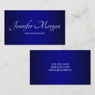 Elegant Navy Ombre Business Card