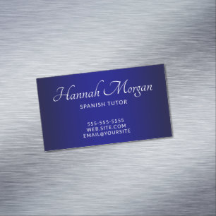 Elegant Navy Ombre Magnetic Business Card