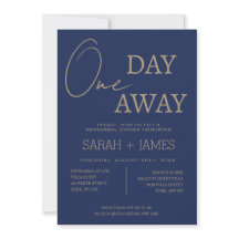 Elegant Navy One Day Away Rehearsal Dinner Wedding