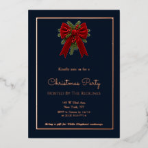 Elegant Navy & Rose Gold Christmas Party