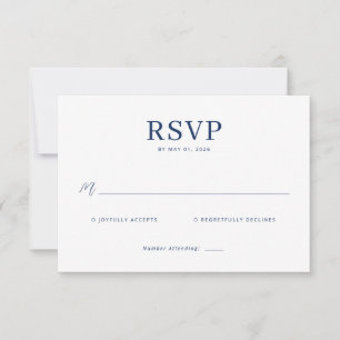 Elegant Navy RSVP Card