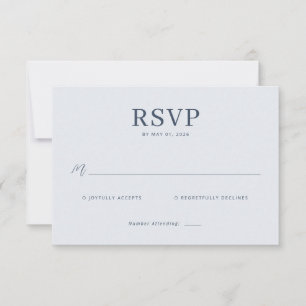 Elegant Navy RSVP Card
