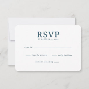 Elegant Navy RSVP Card