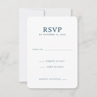 Elegant Navy RSVP Card