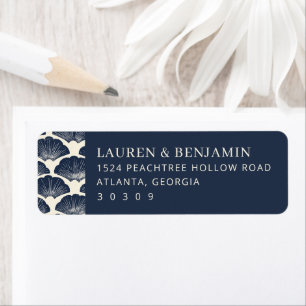 Elegant Navy Shell Motive