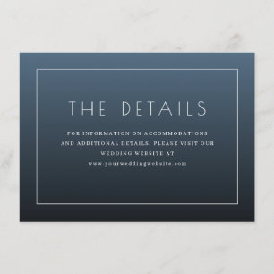 Elegant Navy Typographic Enclosure Card