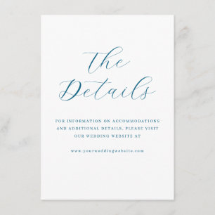 Elegant Navy Typographic Enclosure Card