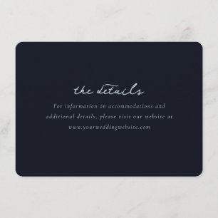 Elegant Navy Typographic Enclosure Card