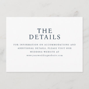 Elegant Navy Typographic Enclosure Card