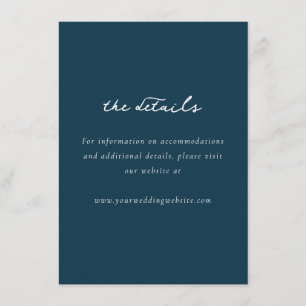 Elegant Navy Typographic Enclosure Card